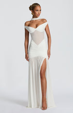 Vestido largo Alaia - marfil
