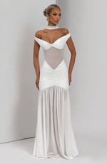 Vestido largo Alaia - marfil