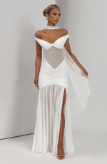 Vestido largo Alaia - marfil