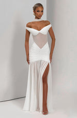 Vestido largo Alaia - marfil