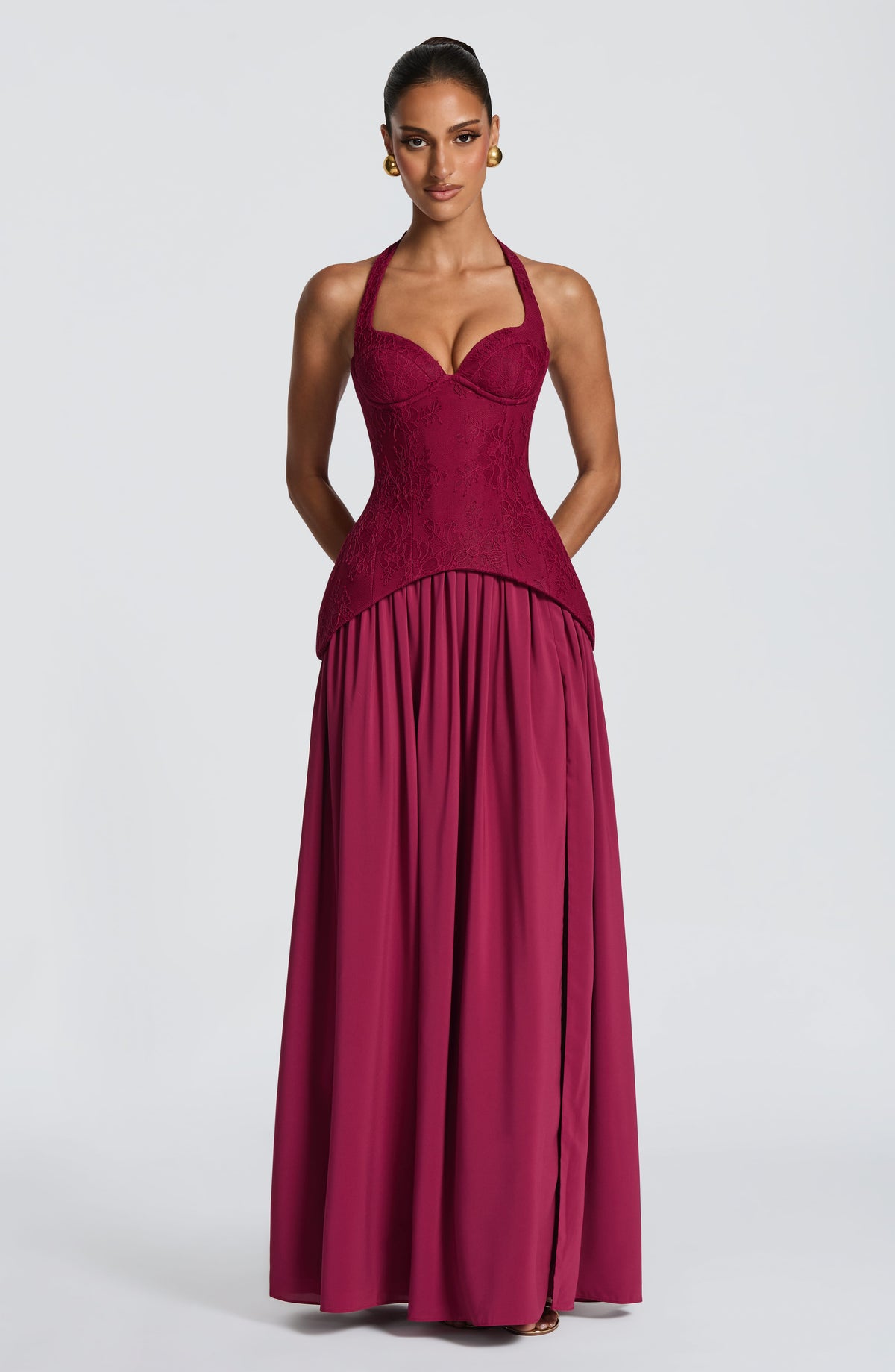 Vestido largo Almira - mora