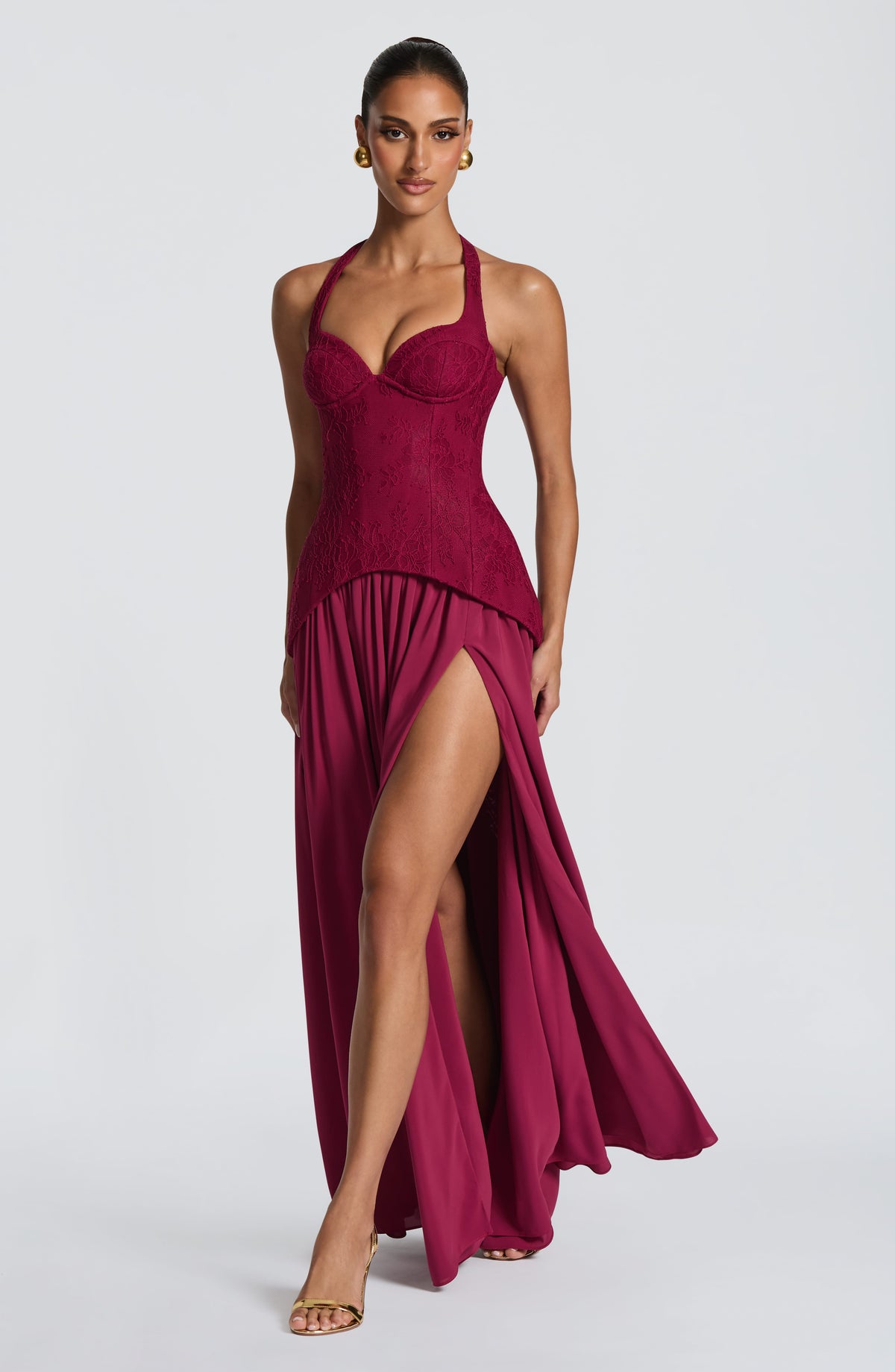 Vestido largo Almira - mora