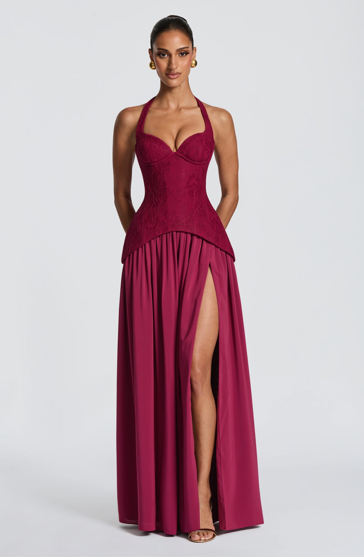 Vestido largo Almira - mora