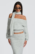 Top Andie - gris claro jaspeado