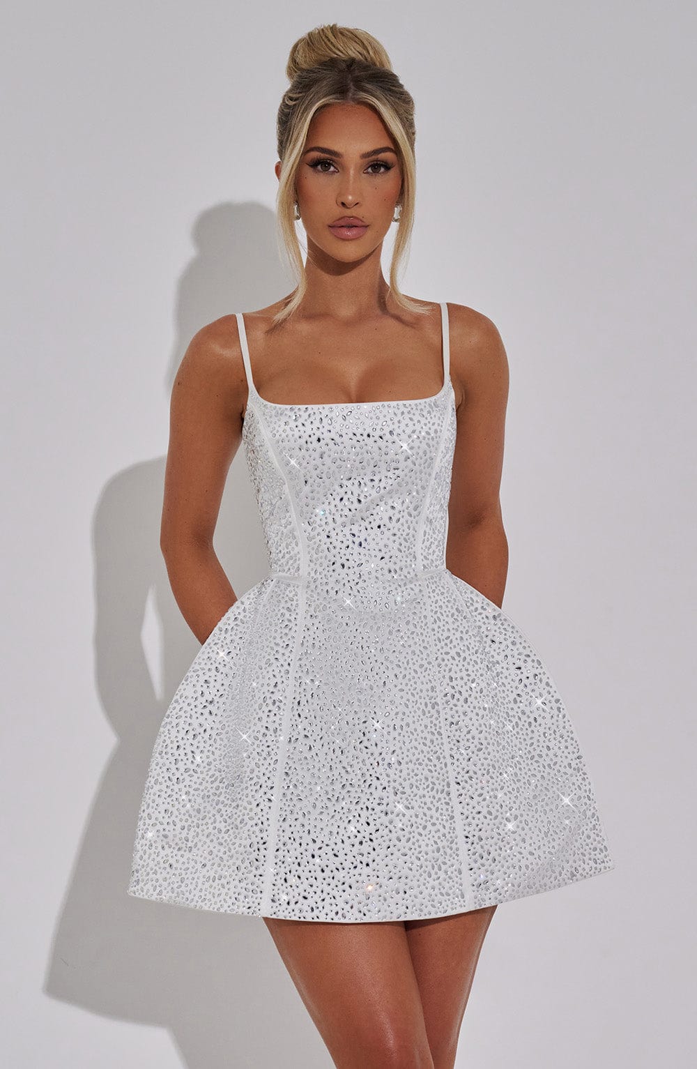 Vestido corto Angelique - marfil