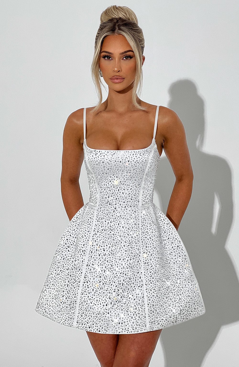 Vestido corto Angelique - marfil
