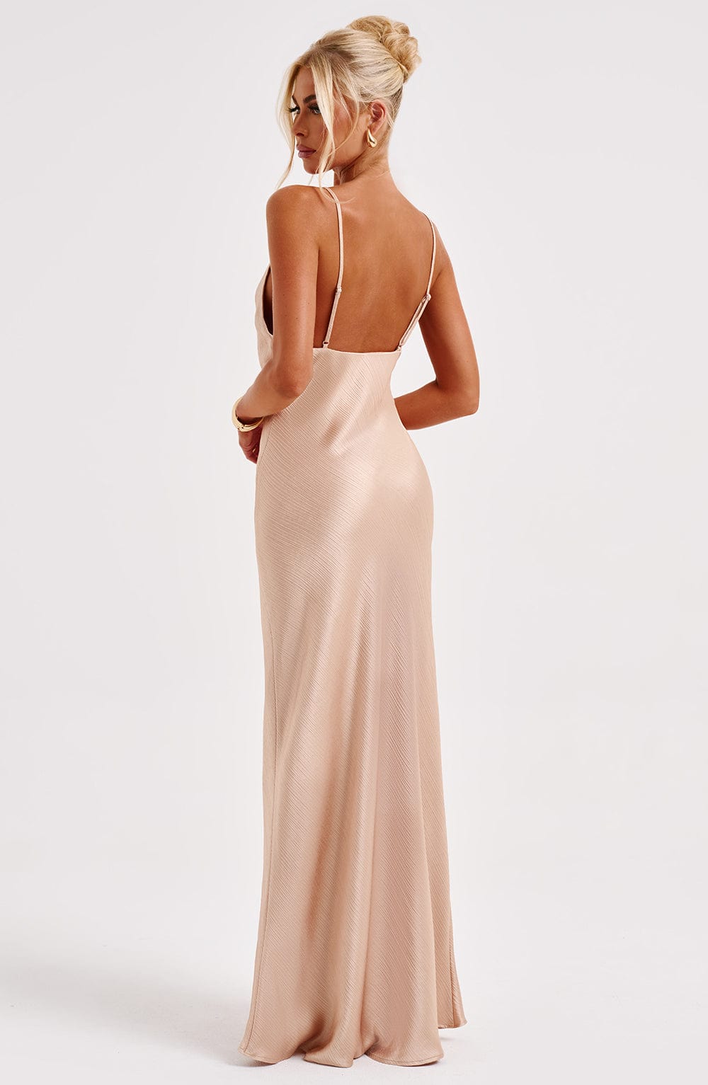Vestido largo Anja - champán