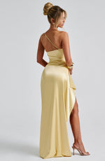 Vestido largo Ariel - amarillo limón