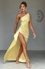 Vestido largo Ariel - amarillo limón