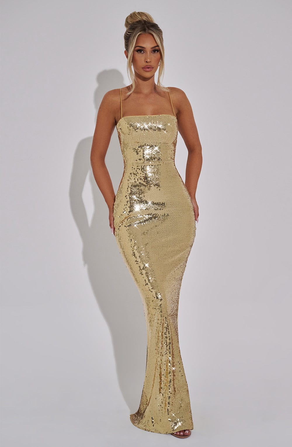 Vestido largo Atari - dorado