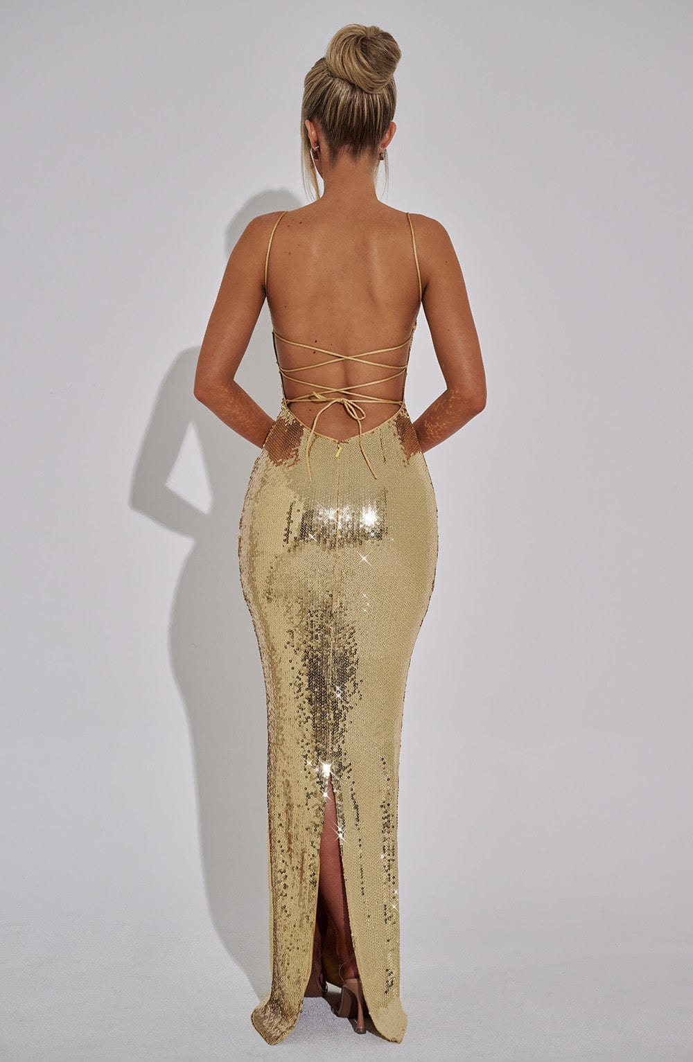 Vestido largo Atari - dorado