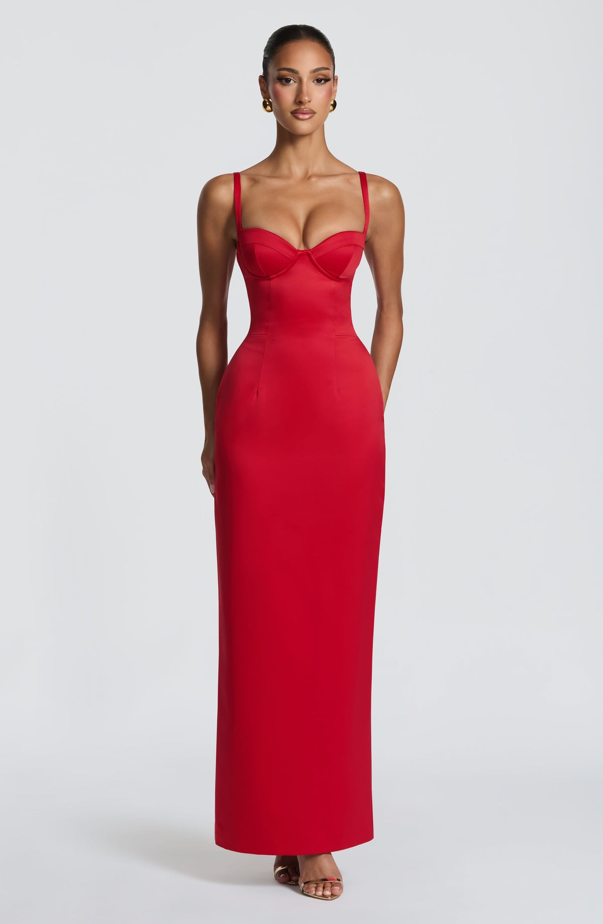 Vestido largo Bennett - rojo