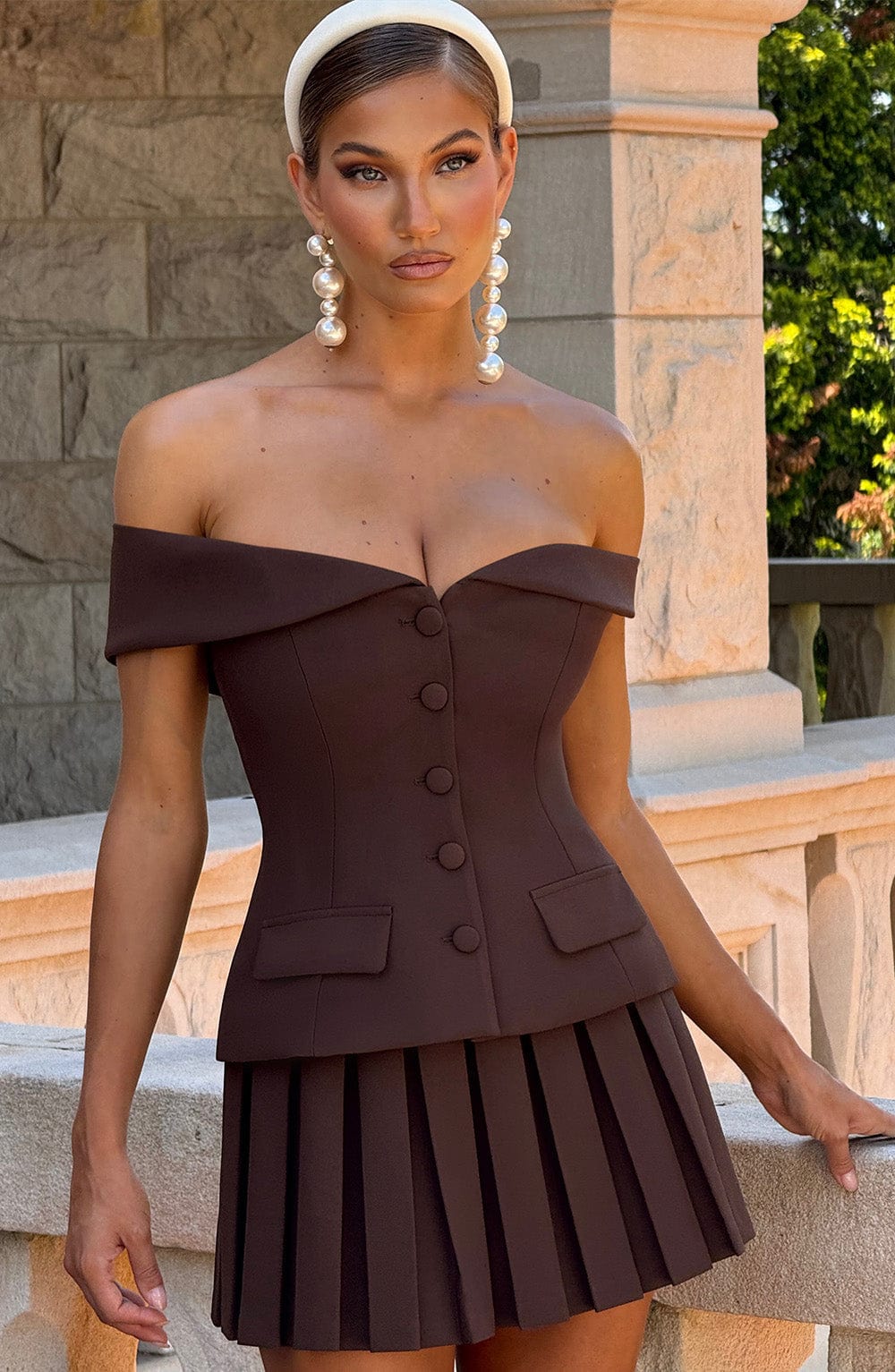 Top Blakely - marrón ciruela