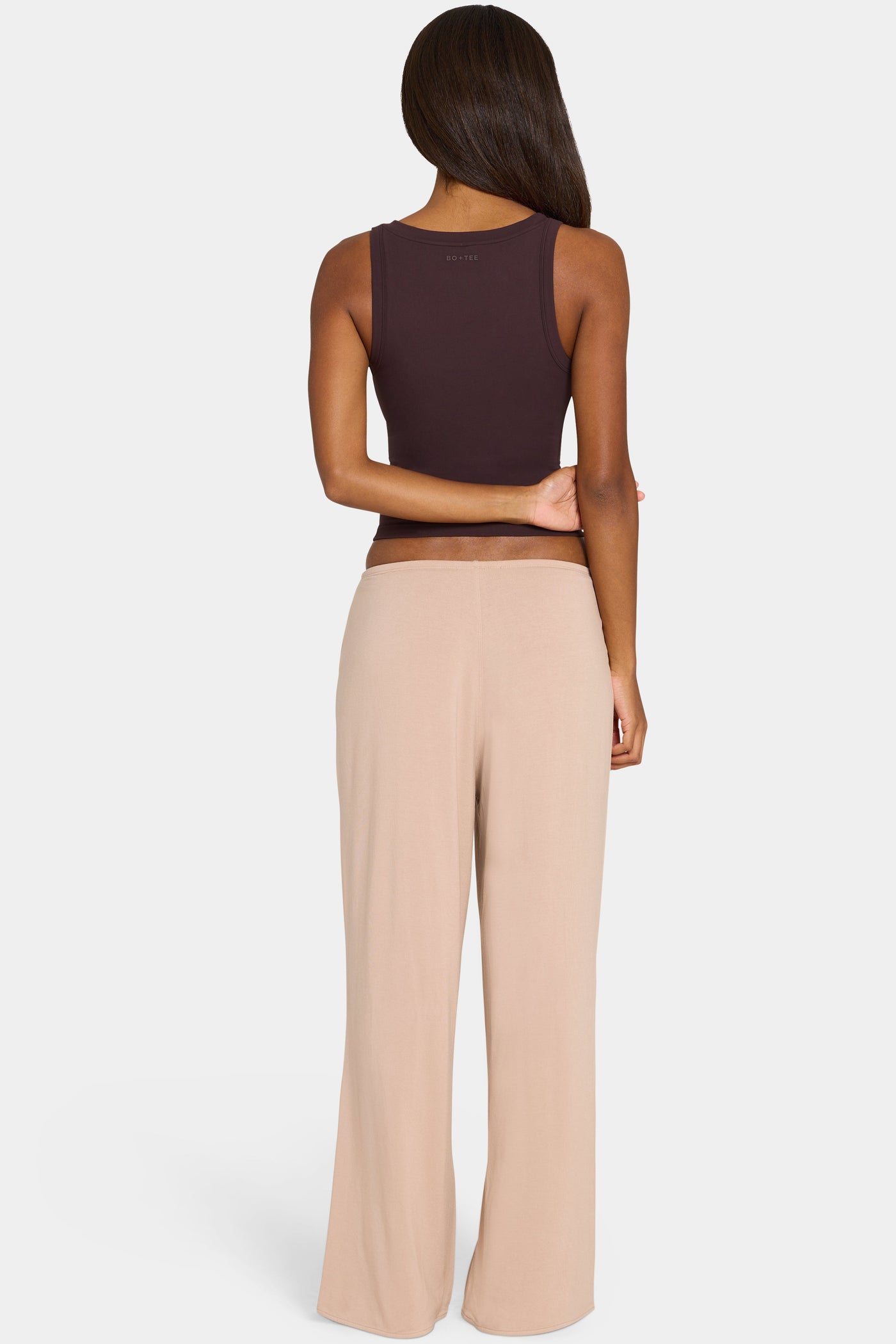 Pantalones ButterCloud™ de Pierna Ancha con Cintura de Lazo en Avena