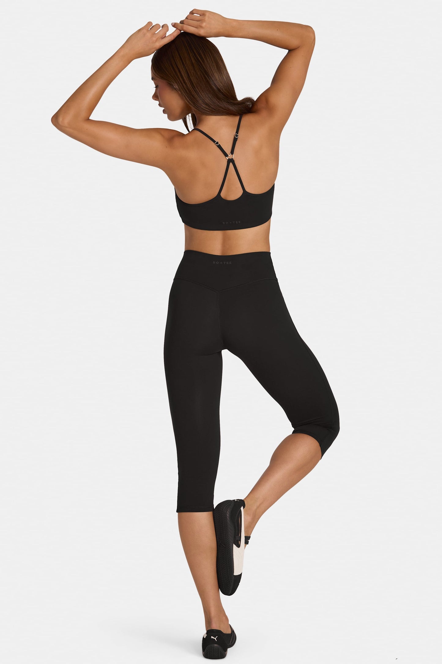 Soft Active Capri Leggings in Black