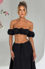 Top Carmen - negro