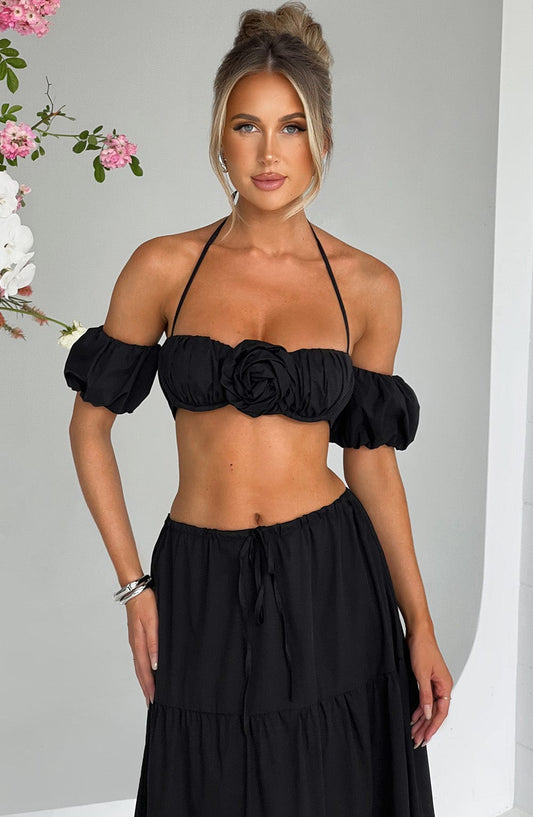 Top Carmen - negro