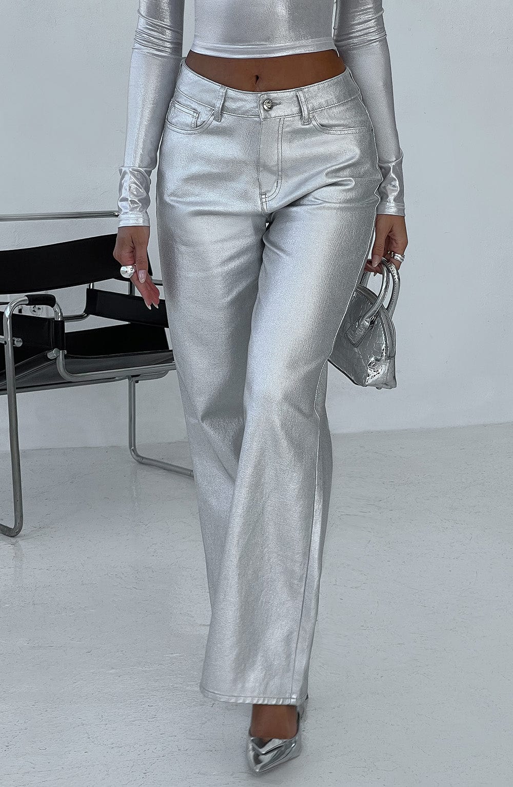 Pantalones Cassidy - plateado
