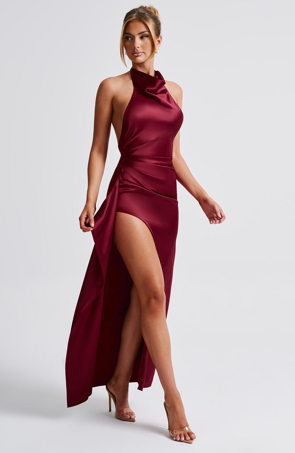 Vestido largo Colette - burdeos