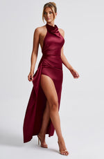 Vestido largo Colette - burdeos