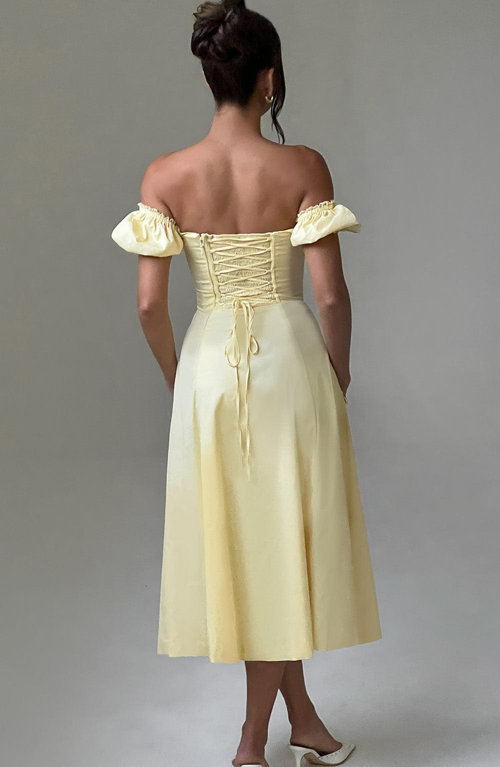 Vestido midi Courtney - amarillo limón