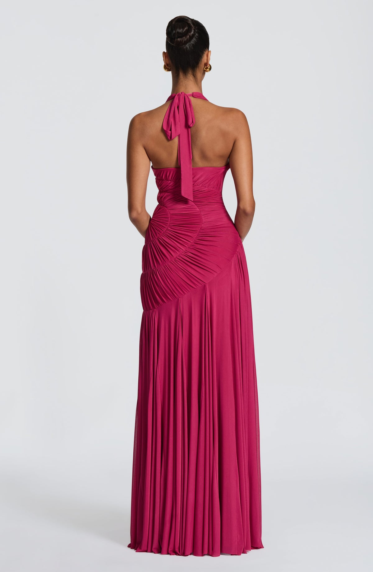 Vestido largo Cova - frambuesa