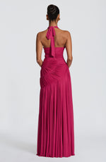 Vestido largo Cova - frambuesa