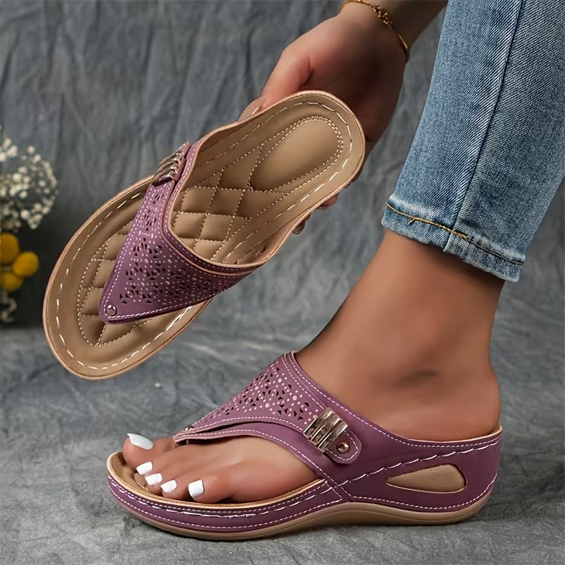 Andrea | Sandalias de Cuña Cómodas con Sujeción