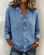 Maria · Blusa con Cuello de Volantes
