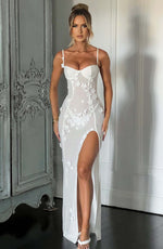 Vestido largo Dalary - marfil