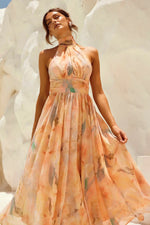 Esther™ | Vestido de Cuello Halter con Estampado en Acuarela