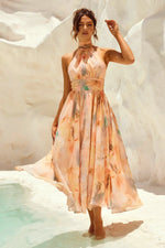 Esther™ | Vestido de Cuello Halter con Estampado en Acuarela