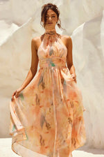 Esther™ | Vestido de Cuello Halter con Estampado en Acuarela