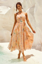 Esther™ | Vestido de Cuello Halter con Estampado en Acuarela