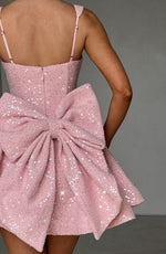 Vestido corto Dorothy - rosa empolvado