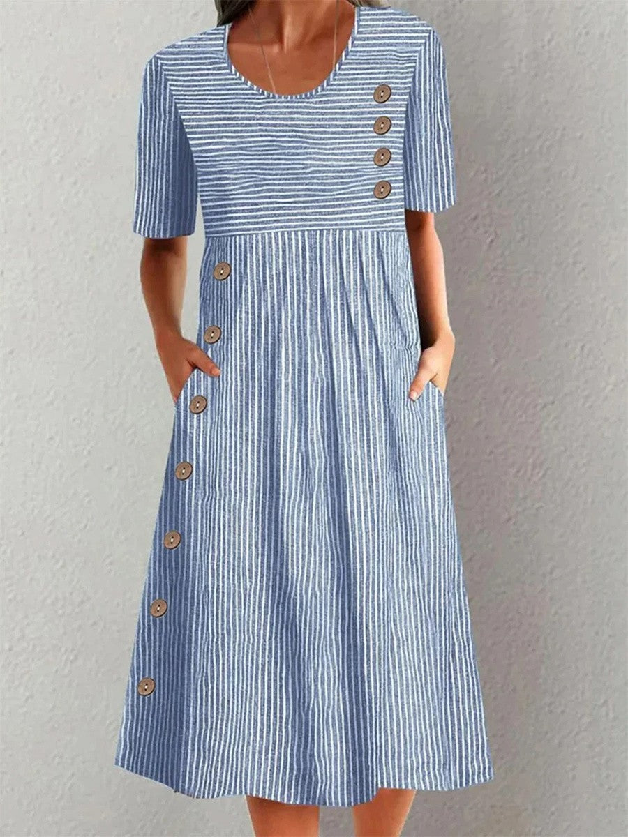 Bella | Vestido de Verano de Rayas