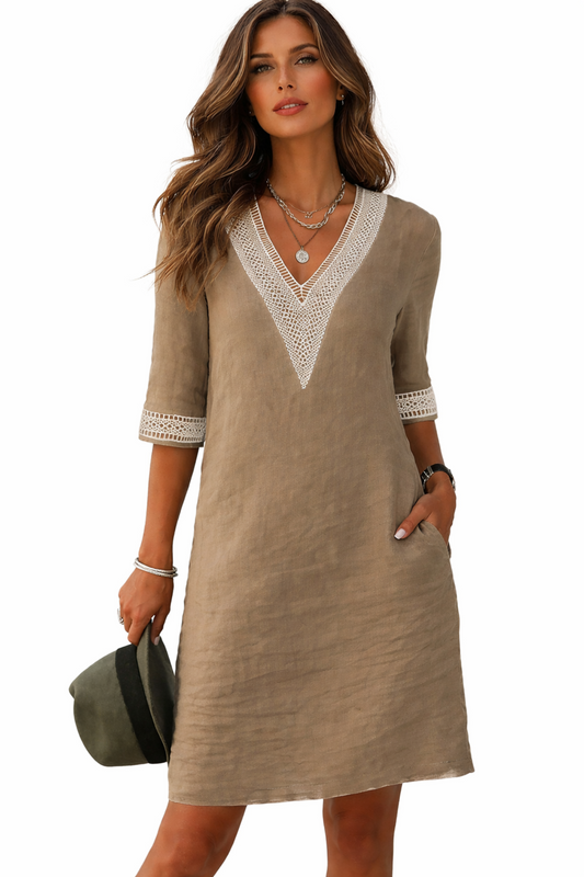 Camila - Robe Casual en Coton et Lin