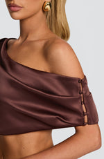 Top Edwina - marrón ciruela