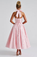 Vestido midi Effie - rosa empolvado