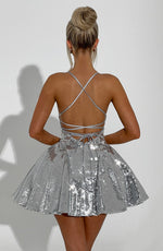 Vestido corto Electra - plateado
