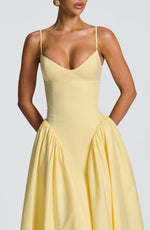 Vestido midi Emerson - amarillo limón