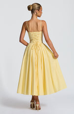 Vestido midi Emerson - amarillo limón