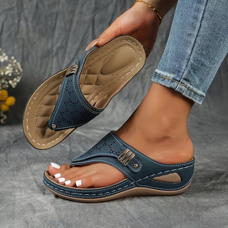 Andrea | Sandalias de Cuña Cómodas con Sujeción