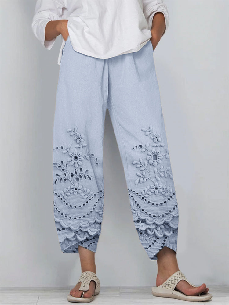 Raquel - Pantalones Estampados de Encaje