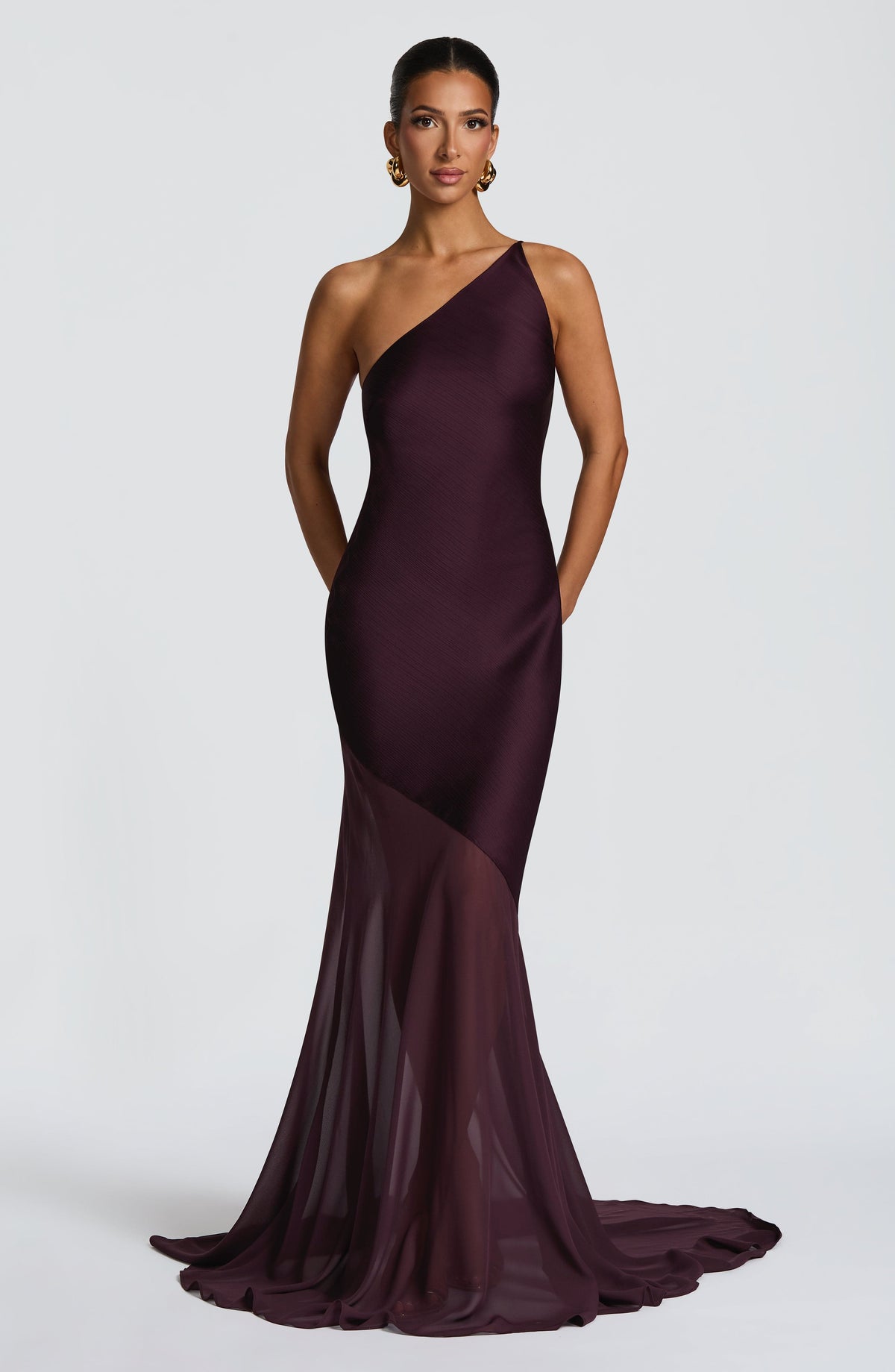 Vestido de gala Fable - ciruela