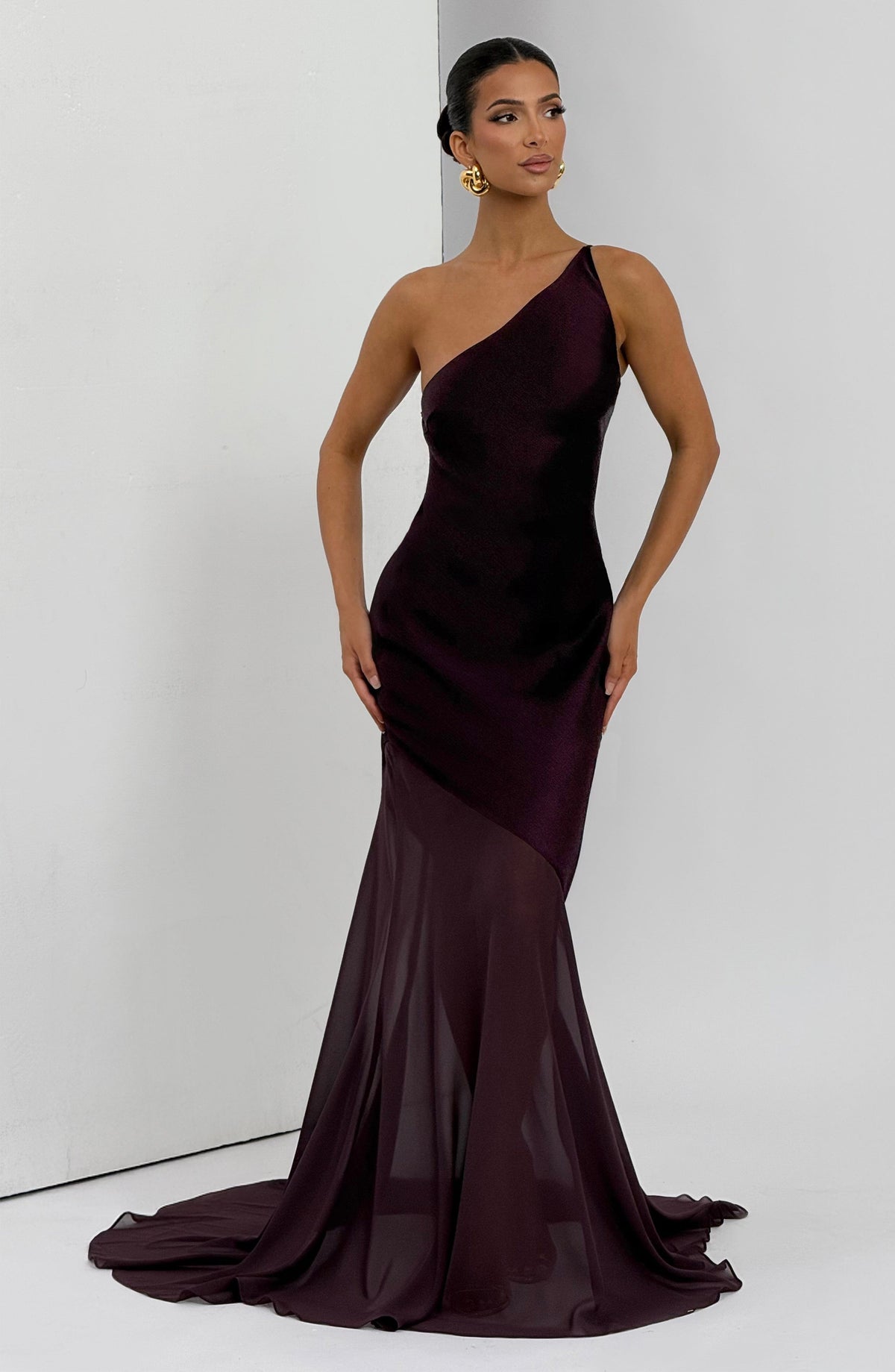 Vestido de gala Fable - ciruela