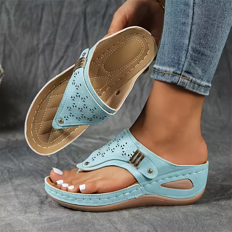 Andrea | Sandalias de Cuña Cómodas con Sujeción