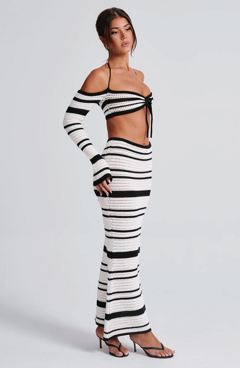 Top Georgia - negro y blanco