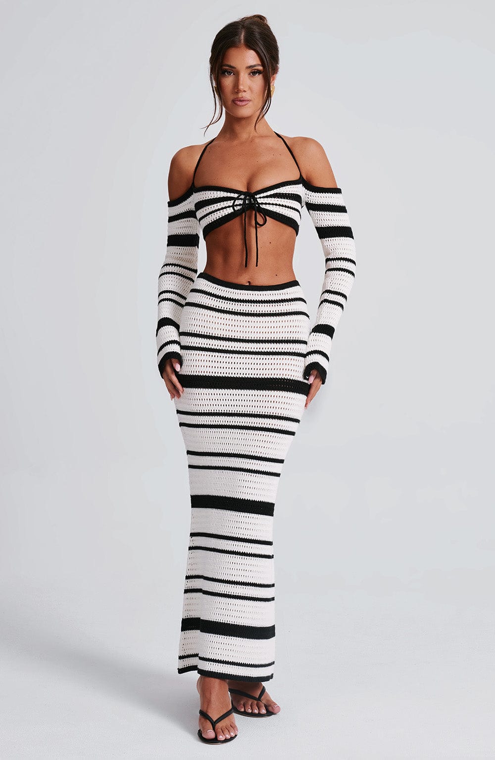 Top Georgia - negro y blanco