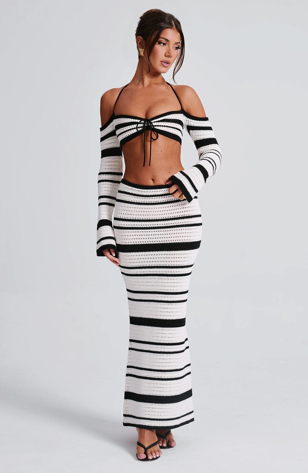 Top Georgia - negro y blanco